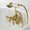 Kingston Brass CA23T2 3-3/8" Tub Wall Mount Clawfoot Tub Faucet with Hand Shower, Polished Brass CA23T2 - alternate 2